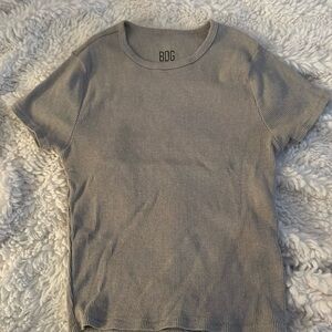 BDG ribbed grey cropped tee. Size S